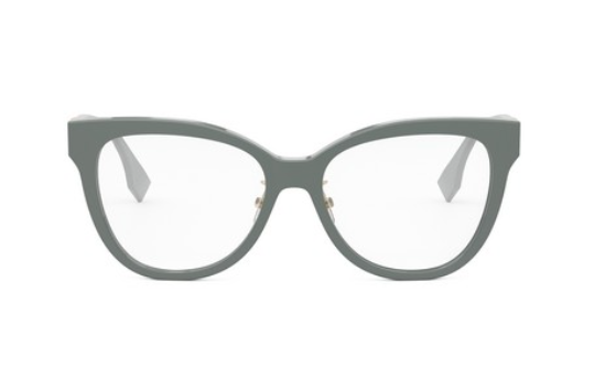 FENDI O'LOCK FE50093F 020 Transparent Grey Round Women's Eyeglasses.