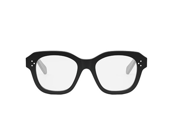 Celine 3 DOTS HD CL50124I 001 Shiny Black 52mm Butterfly Women's Eyeglasses