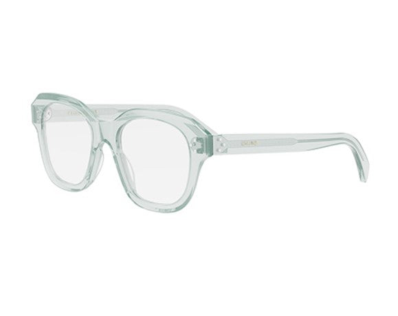 Celine 3 DOTS HD CL50124I 093 Shiny Lime Transparent 50mm Butterfly Women's Eyeglasses