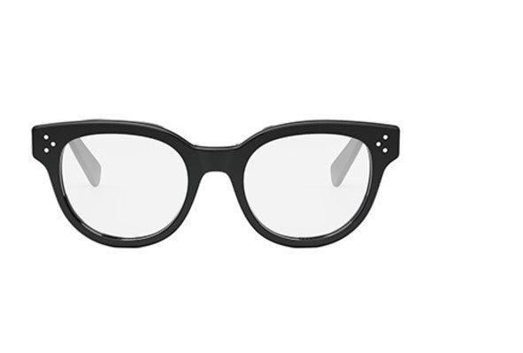 Celine 3 DOTS CL50109I 001 Shiny Black 53mm Round Women's Eyeglasses