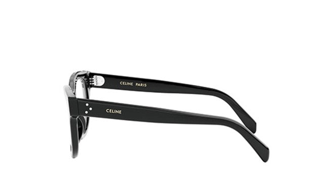 Celine 3 DOTS CL50109I 001 Shiny Black 53mm Round Women's Eyeglasses