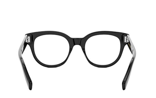 Celine 3 DOTS CL50109I 001 Shiny Black 53mm Round Women's Eyeglasses