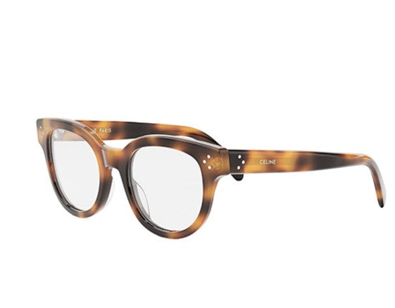 Celine 3 DOTS CL50109I 053 Shiny Havana 53mm Round Women's Eyeglasses