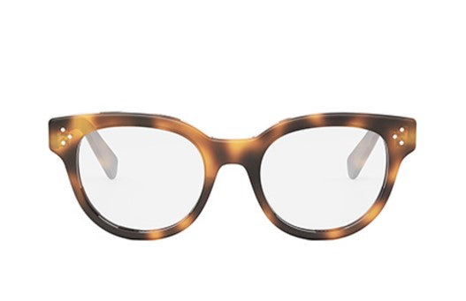 Celine 3 DOTS CL50109I 053 Shiny Havana 53mm Round Women's Eyeglasses