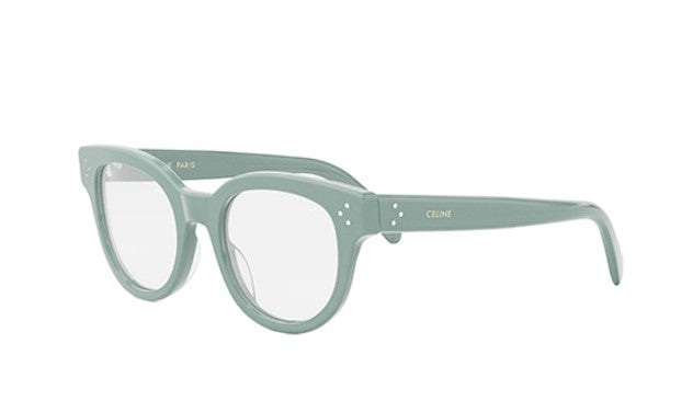 Celine 3 DOTS CL50109I 095 Light Green 51mm Round Women's Eyeglasses