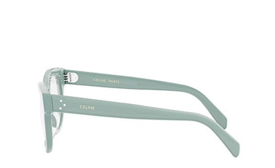 Celine 3 DOTS CL50109I 095 Light Green 51mm Round Women's Eyeglasses