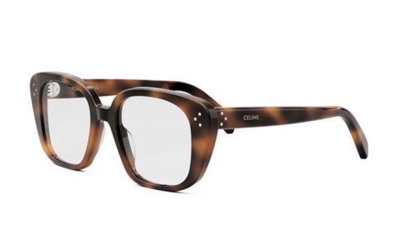 Celine 3 DOTS CL50136I 053 Shiny Classic Havana Butterfly Women's Eyeglasses