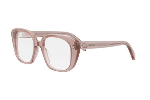 Celine 3 DOTS CL50136I 074 Shiny Transparent Rose Caramel Butterfly Women's Eyeglasses