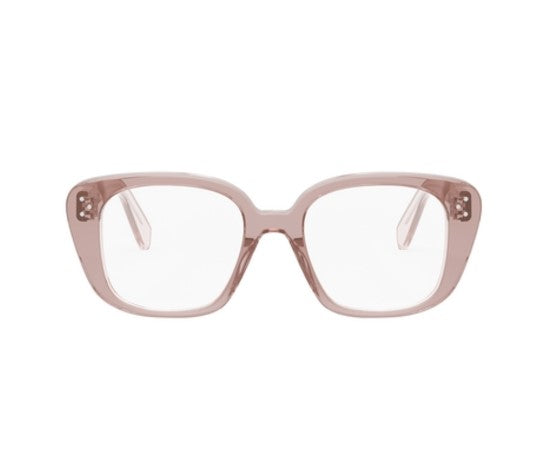 Celine 3 DOTS CL50136I 074 Shiny Transparent Rose Caramel Butterfly Women's Eyeglasses