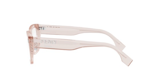 FENDI ROMA FE50094F 072 Shiny Light Pink Square Women's Eyeglasses.