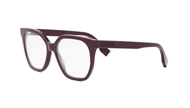 FENDI LETTERING FE50087I 081 Matte Dark Bronze Geometric Women's Eyeglasses.