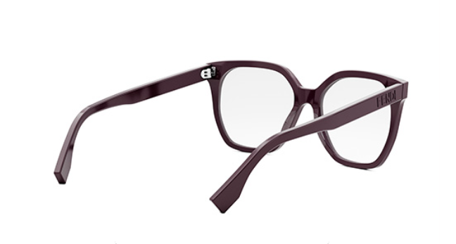 FENDI LETTERING FE50087I 081 Matte Dark Bronze Geometric Women's Eyeglasses.