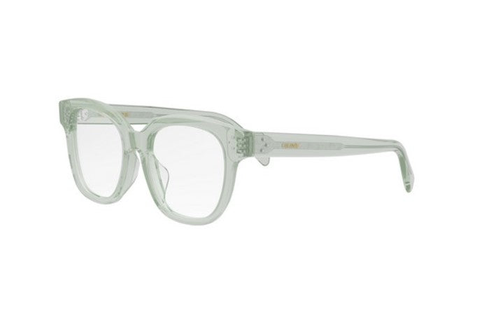 Celine 3 DOTS CL50086I 093 Shiny Lime Transparent Geometric 51mm Women's Eyeglasses