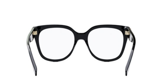 Fendi First FE50064F 001 Shiny Black Soft Square Women's Eyeglasses.