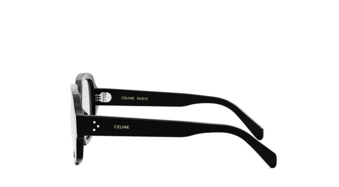 Celine 3 DOTS CL50135I 001 Shiny Black Geometric Women's Eyeglasses