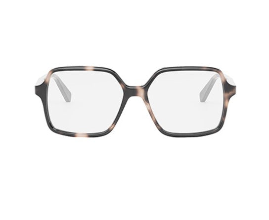 CELINE THIN CL50126I 055 Shiny Coloured Havana Geometric Women's Eyeglasses