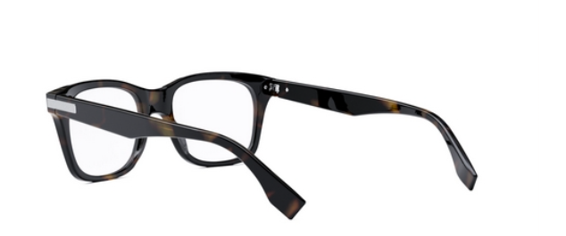 FENDI ESSENTIAL FE50060I 052 Shiny Dark Havana Geometric Men's Eyeglasses.