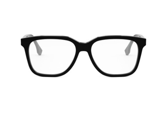 FENDI FINE FE50090I 001 Shiny Black Square Men's Eyeglasses.