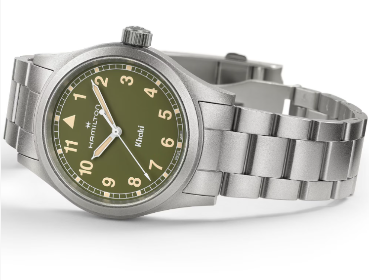 Hamilton Khaki Field Quartz Green Dial 38mm Men's Watch H69401160