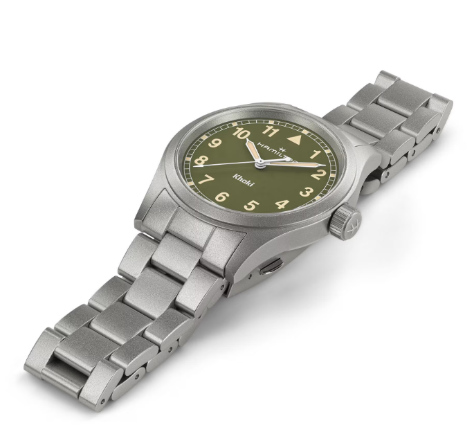 Hamilton Khaki Field Quartz Green Dial 38mm Men's Watch H69401160
