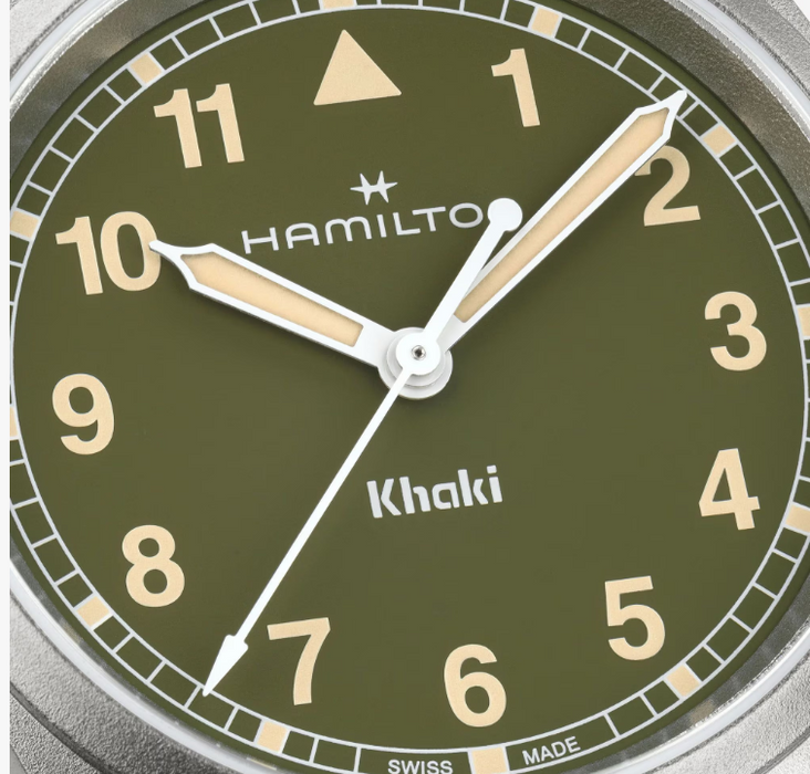 Hamilton Khaki Field Quartz Green Dial 33mm Men's Watch H69301160