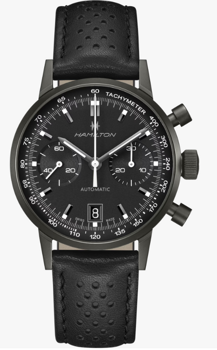 Hamilton American Classic Intra-Matic Auto Chrono Black Dial 40mm Men's Watch H38446730
