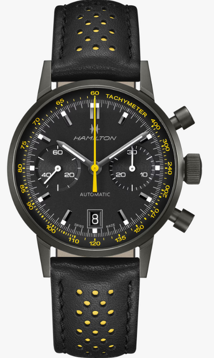 Hamilton American Classic Intra-matic Auto Chrono Black Dial 40mm Men's Watch H38446731