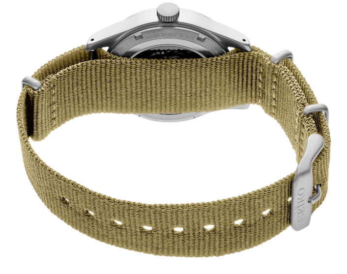 Seiko 5 Sports Diver Beige Dial with  Beige Nylon Strap Men's Watch SRPJ83