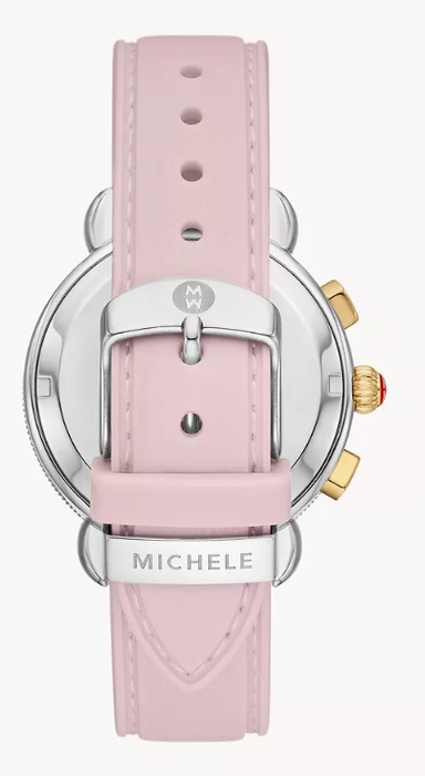 Michele Sporty Sport Sail White Dial with Pink Strap Women's Watch MWW01P000023