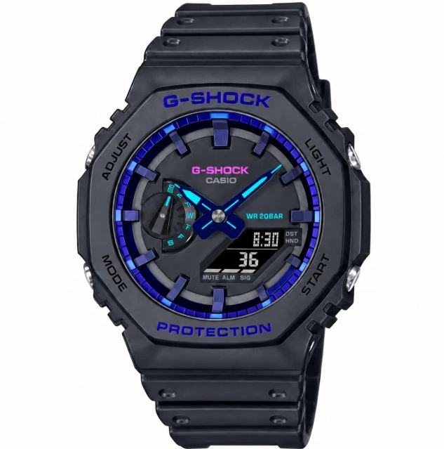 Casio G-Shock 2100 Series Analog & Digital Black Dial and Resin Band GA2100VB-1A