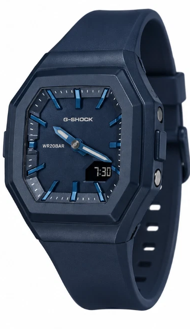 Casio G-Shock Analog-Digital Metallic Navy Blue Dial Women's Watch GMAS160-2B