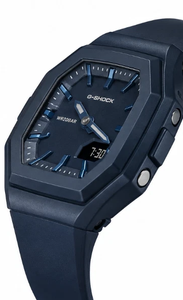 Casio G-Shock Analog-Digital Metallic Navy Blue Dial Women's Watch GMAS160-2B