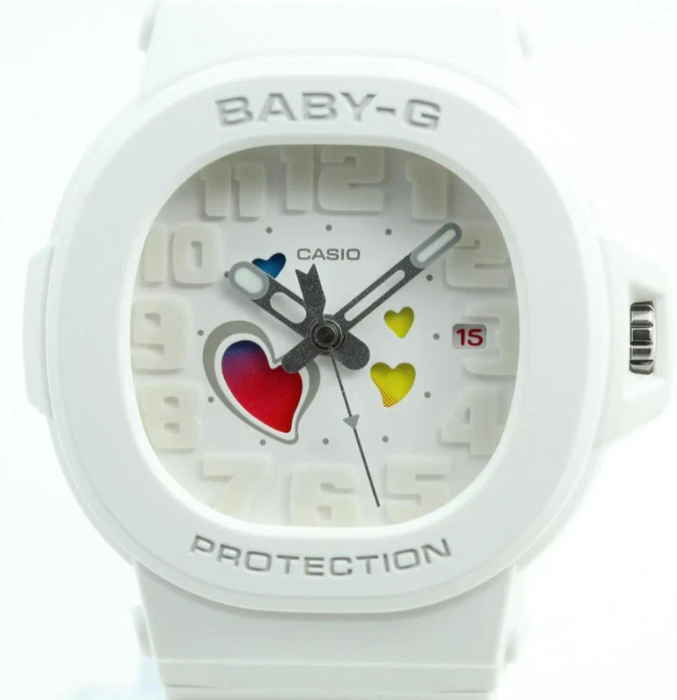 Casio Playful Hearts Series BGA-10 Series White Women's Watch BGA10-7A