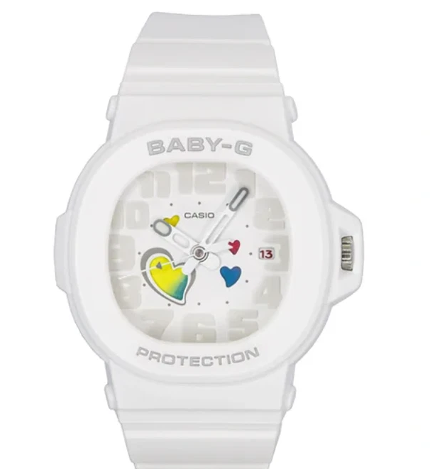 Casio Playful Hearts Series BGA-10 Series White Women's Watch BGA10-7A
