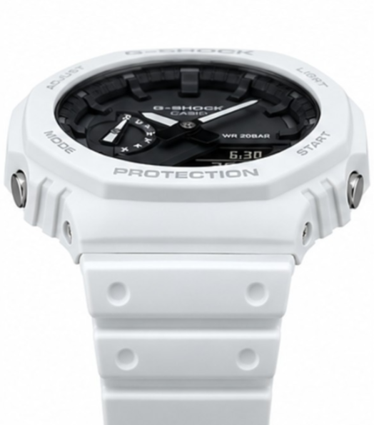 Casio G-Shock Analog & Digital Black Dial White Resin Men's Watch GA2100-7A