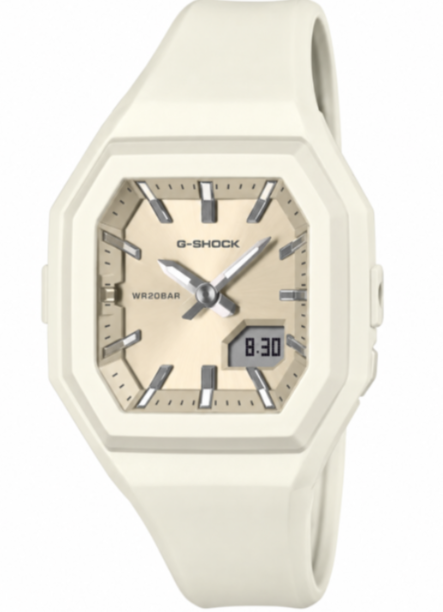 Casio G-Shock Analog-Digital Metallic White Dial Women's Watch GMAS160-7A