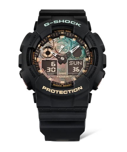 Casio G-Shock GA-100 Series Analog Digital Black Dial Men's Watch GA100RC-1A