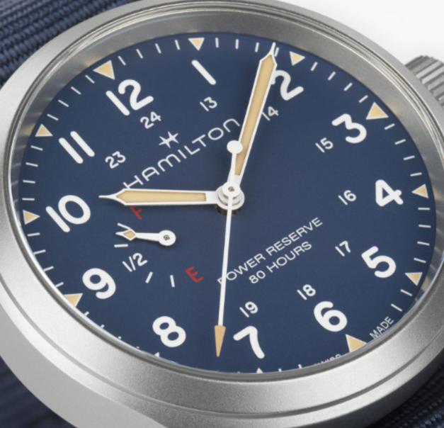 Hamilton Khaki Field Power Reserve Mechanical Blue Dial Men's Watch H69509940