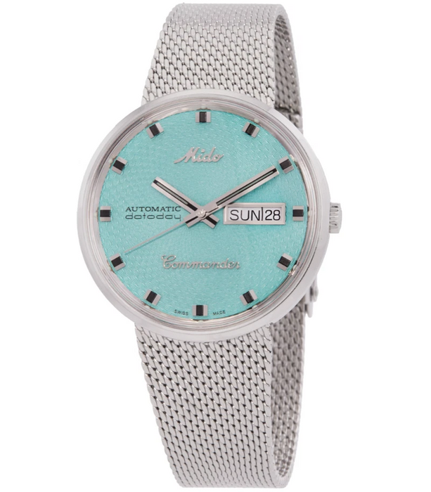 Mido Commander 1959 Vintage Logo Turquoise Dial Men's Watch M842942511