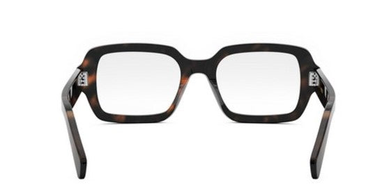 Celine 3 DOTS CL50147I 052 Shiny Dark Havana Square Women's Eyeglasses