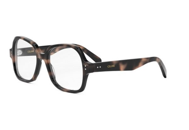 Celine THIN CL50148I 055 Shiny Coloured Havana Geometric Women's Eyeglasses