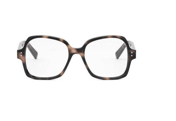 Celine THIN CL50148I 055 Shiny Coloured Havana Geometric Women's Eyeglasses