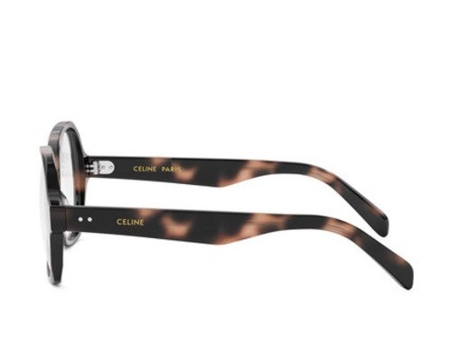 Celine THIN CL50148I 055 Shiny Coloured Havana Geometric Women's Eyeglasses