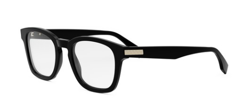 Fendi Fendi Essential FE50097I 001 Shiny Black Round Men's Eyeglasses.