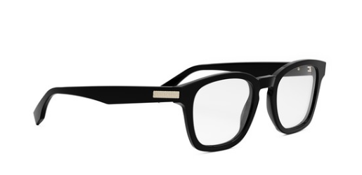 Fendi Fendi Essential FE50097I 001 Shiny Black Round Men's Eyeglasses.