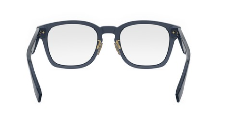 Fendi Fendi Essential FE50097F 090 Shiny Blue Round Men's Eyeglasses.