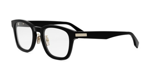 Fendi Fendi Essential FE50097F 001 Shiny Black Round Men's Eyeglasses.