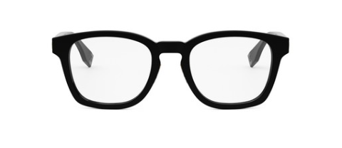 Fendi Fendi Essential FE50097F 001 Shiny Black Round Men's Eyeglasses.