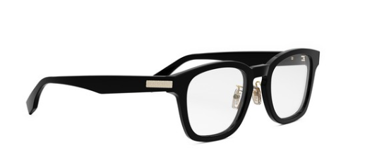 Fendi Fendi Essential FE50097F 001 Shiny Black Round Men's Eyeglasses.