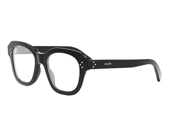 Celine 3 DOTS HD CL50124I 001 Shiny Black 52mm Butterfly Women's Eyeglasses